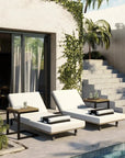 SUNPAN Geneve Aluminum Outdoor C-Shaped End Table