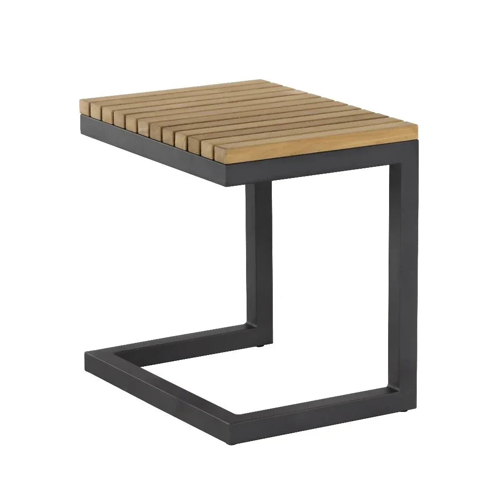 SUNPAN Geneve Aluminum Outdoor C-Shaped End Table