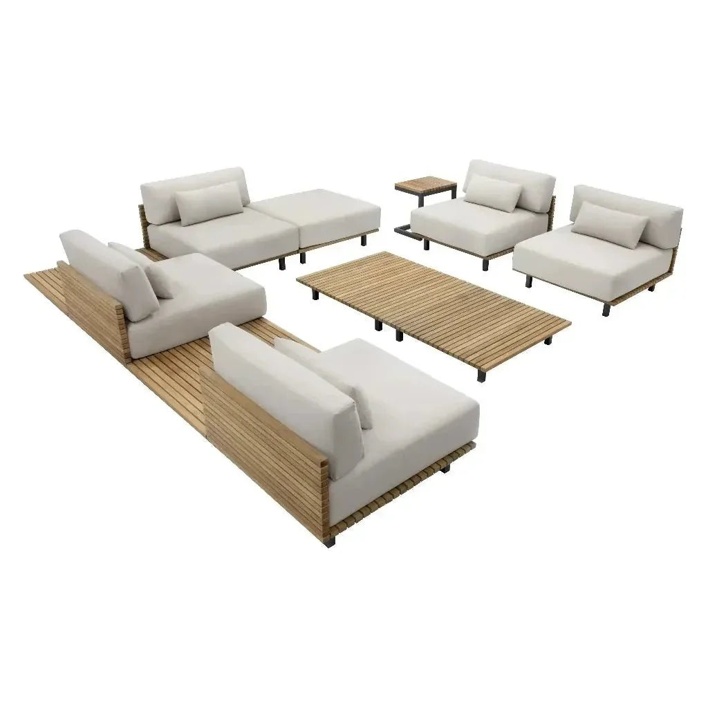 SUNPAN Geneve Aluminum Outdoor C-Shaped End Table