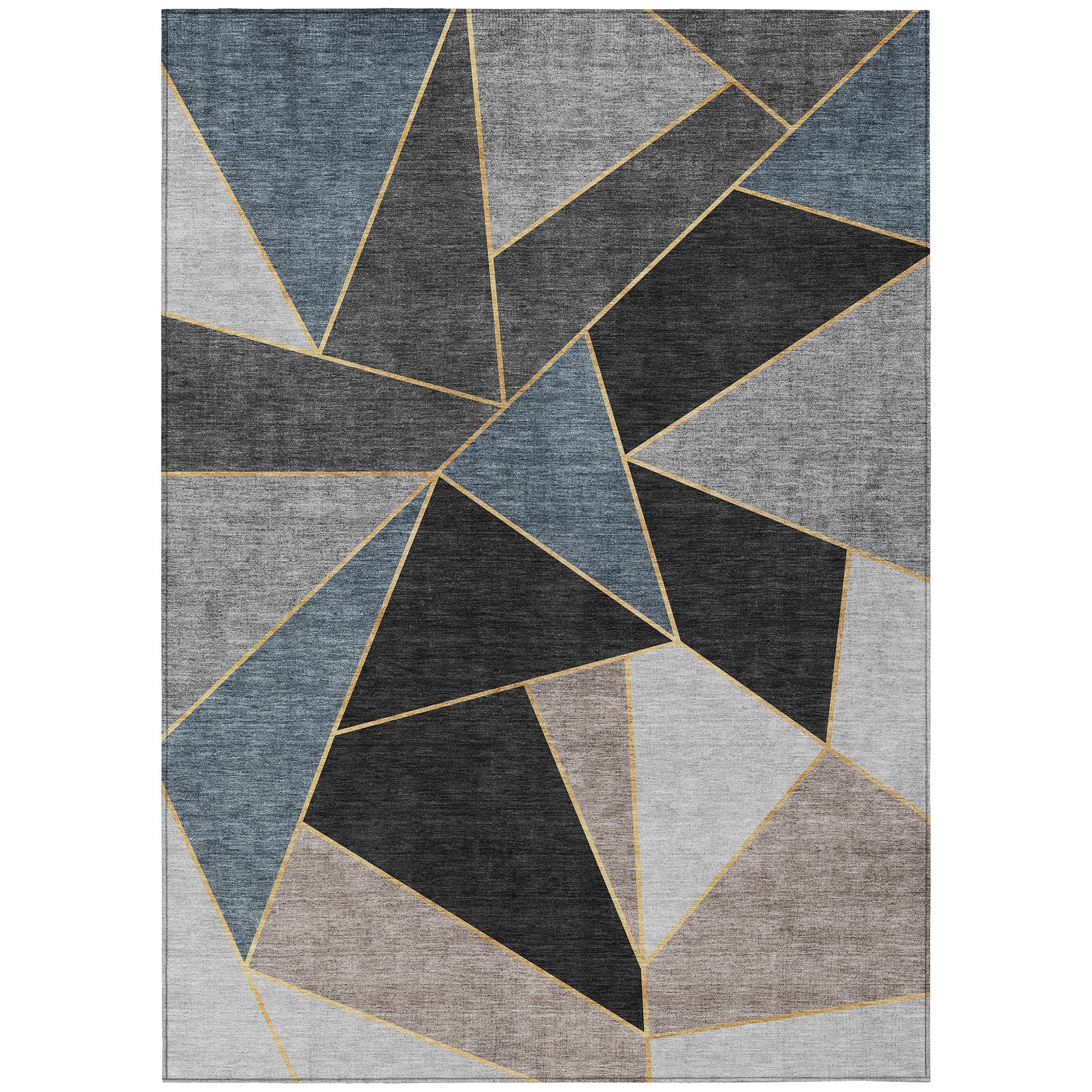 Addison Rugs Gentle Waves Blue Washable Indoor-Outdoor Rug