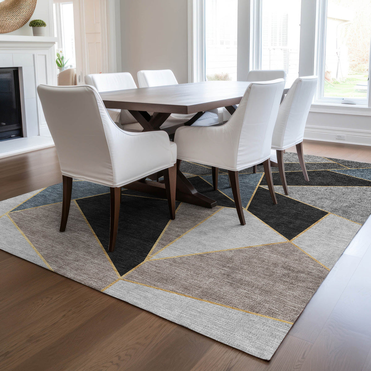 Addison Rugs Gentle Waves Blue Washable Indoor-Outdoor Rug