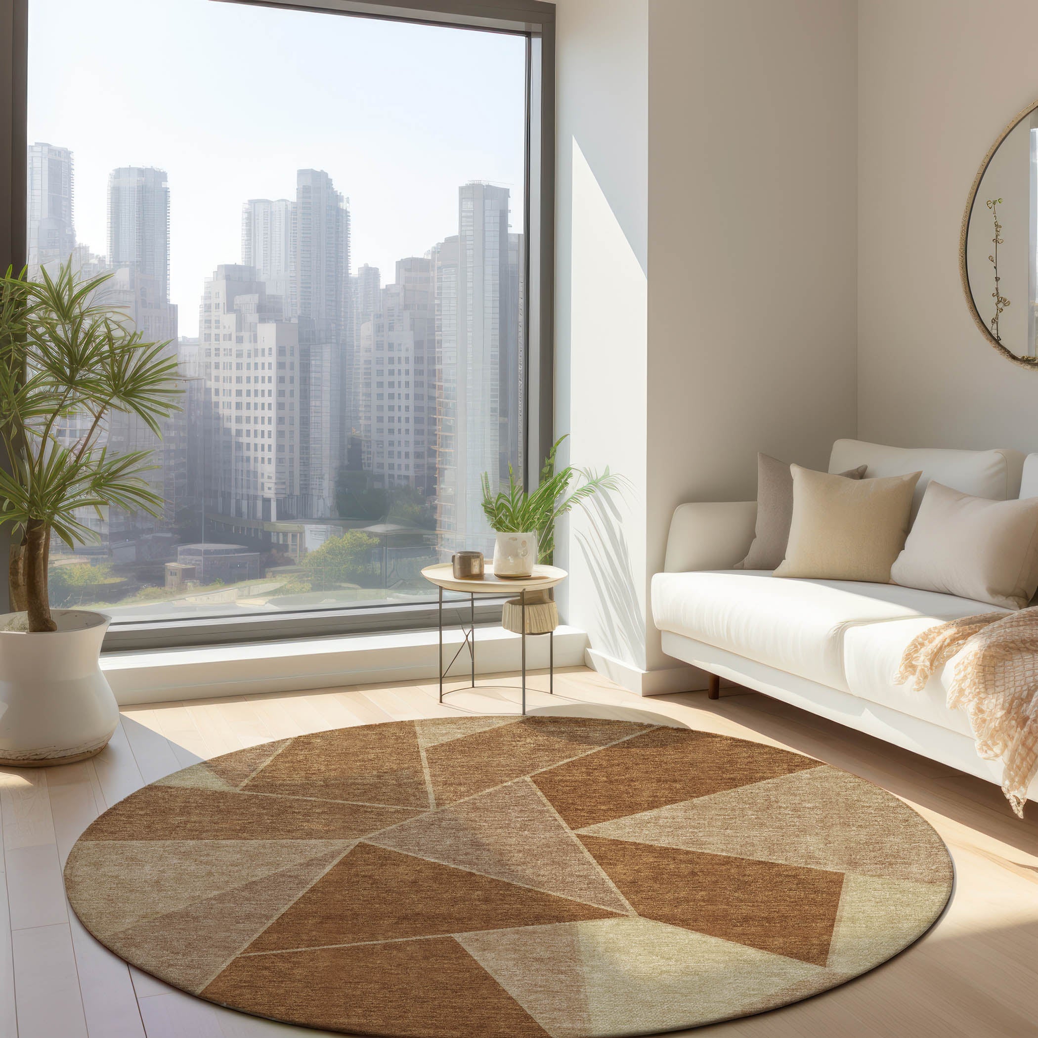 Addison Rugs Gentle Waves Paprika Washable Indoor-Outdoor Rug