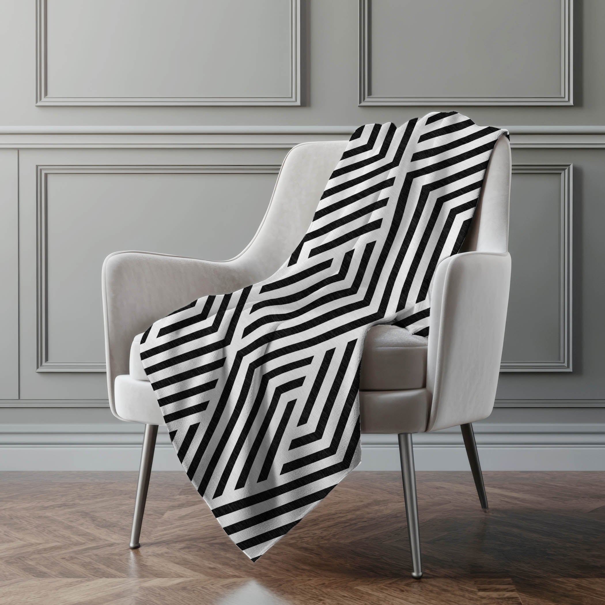 Addison Rugs Geometric Black Washable Indoor-Outdoor Rug