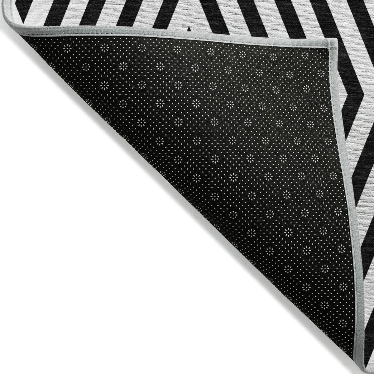 Addison Rugs Geometric Black Washable Indoor-Outdoor Rug