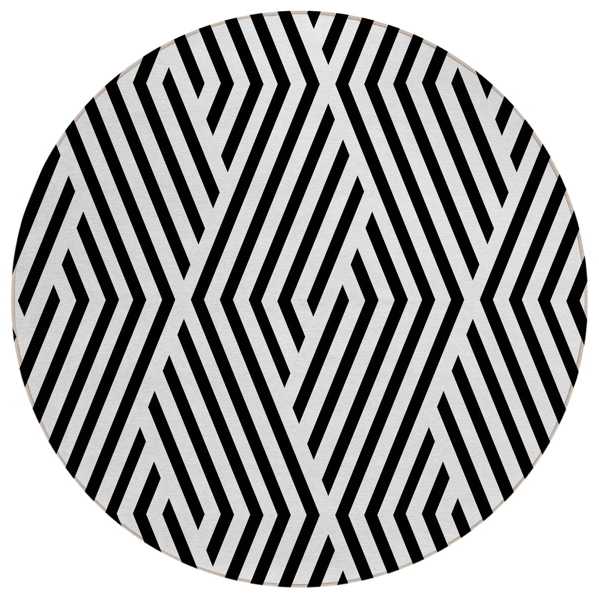 Addison Rugs Geometric Black Washable Indoor-Outdoor Rug