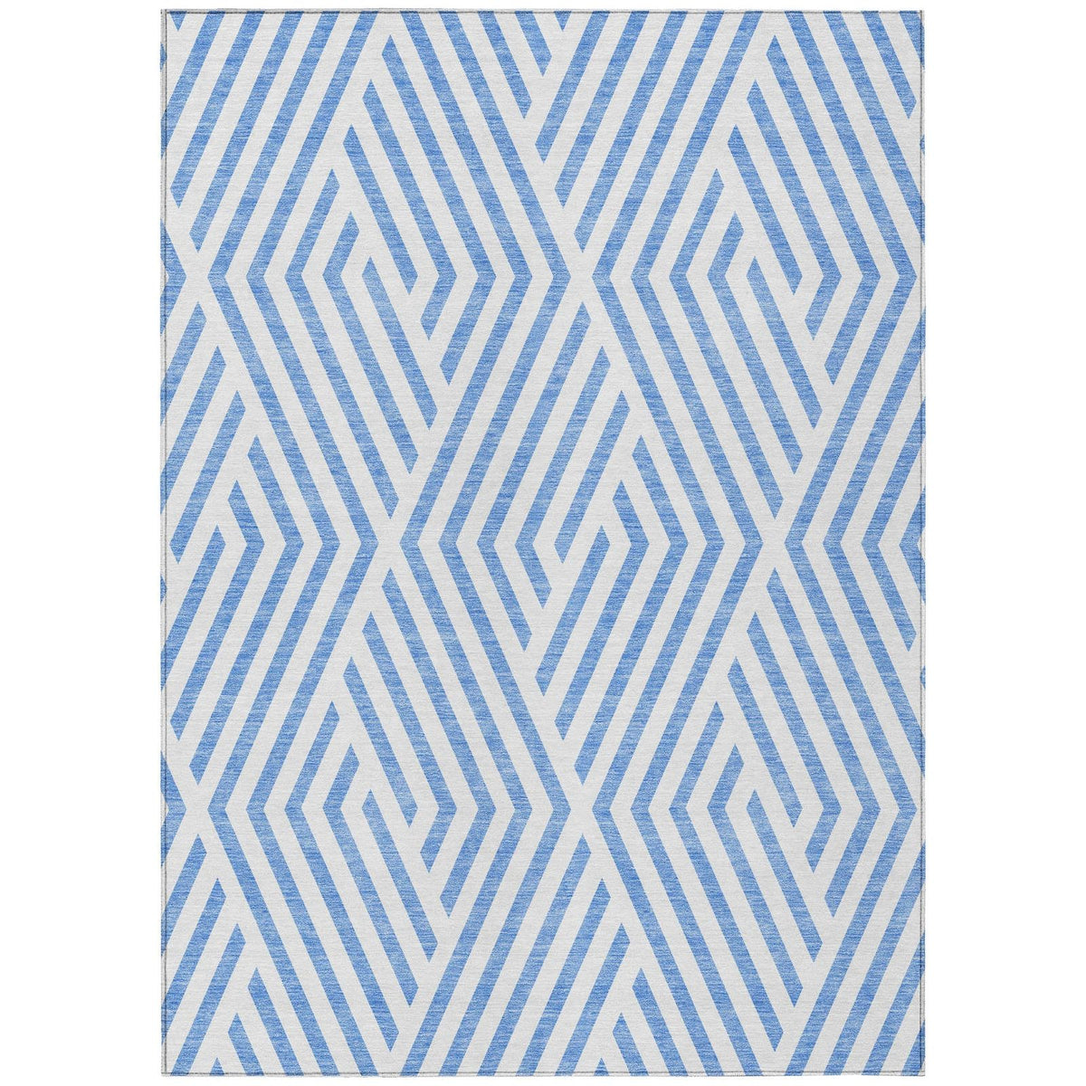Addison Rugs Geometric Blue Washable Indoor-Outdoor Rug