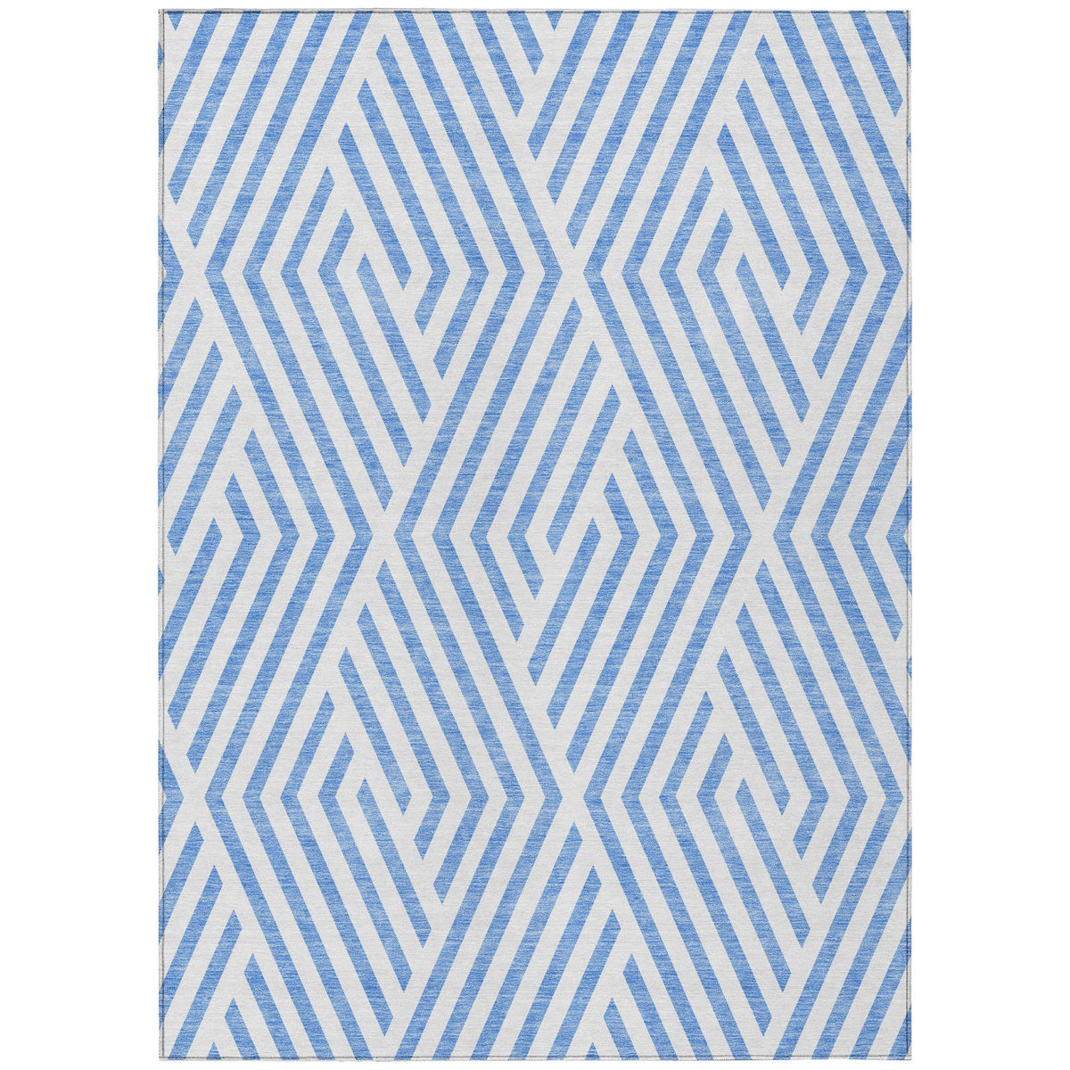 Addison Rugs Geometric Blue Washable Indoor-Outdoor Rug