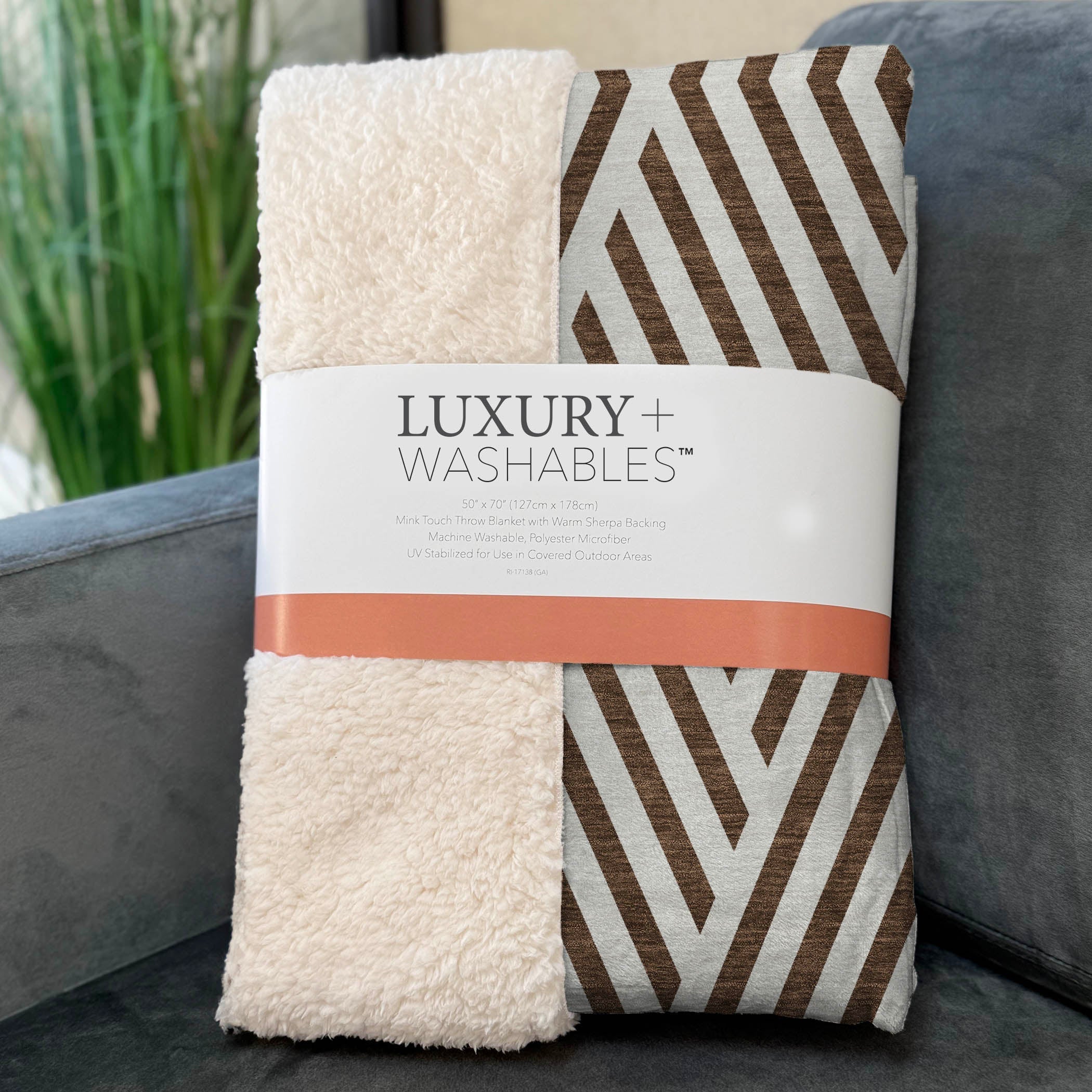 Addison Rugs Geometric Brown Washable Indoor-Outdoor Rug