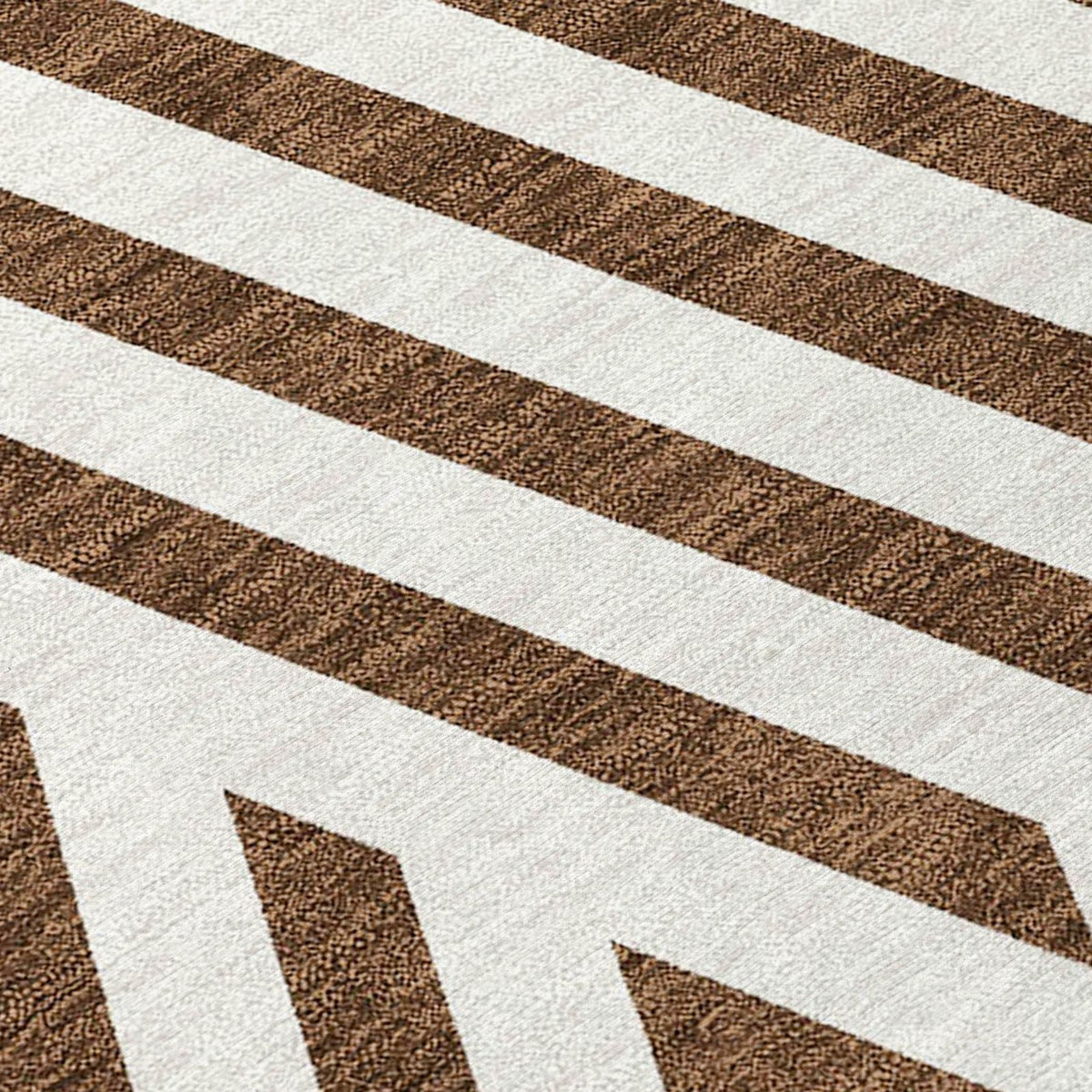 Addison Rugs Geometric Brown Washable Indoor-Outdoor Rug