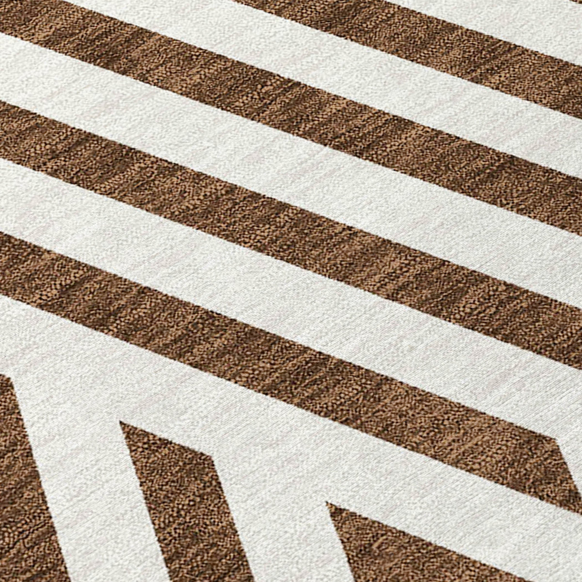 Addison Rugs Geometric Brown Washable Indoor-Outdoor Rug