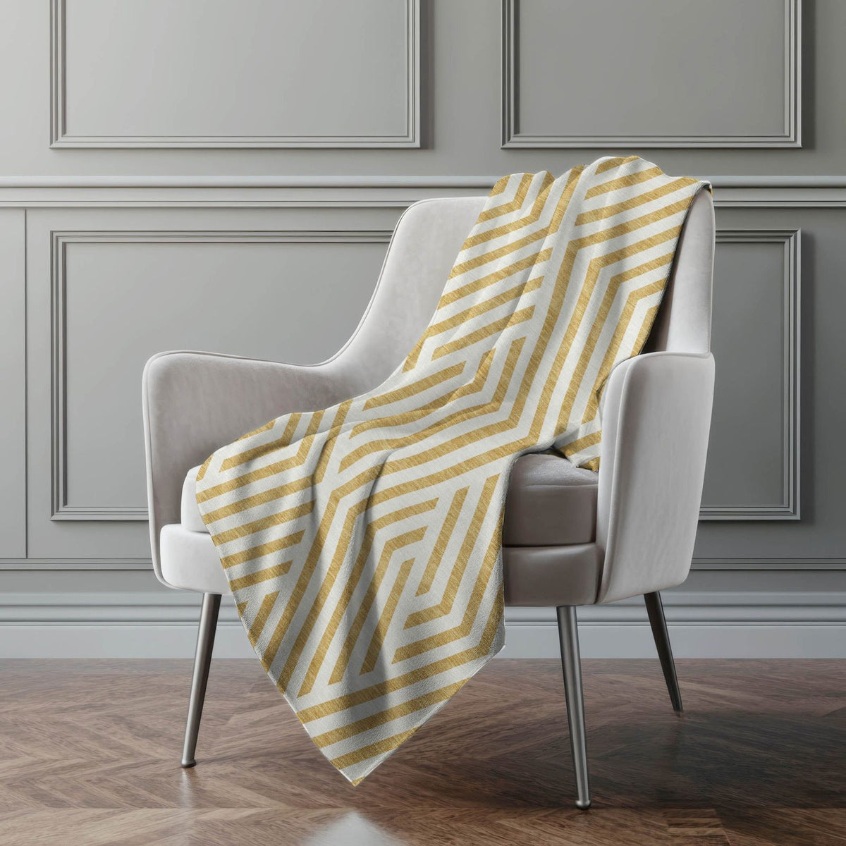 Addison Rugs Geometric Gold Washable Indoor-Outdoor Rug