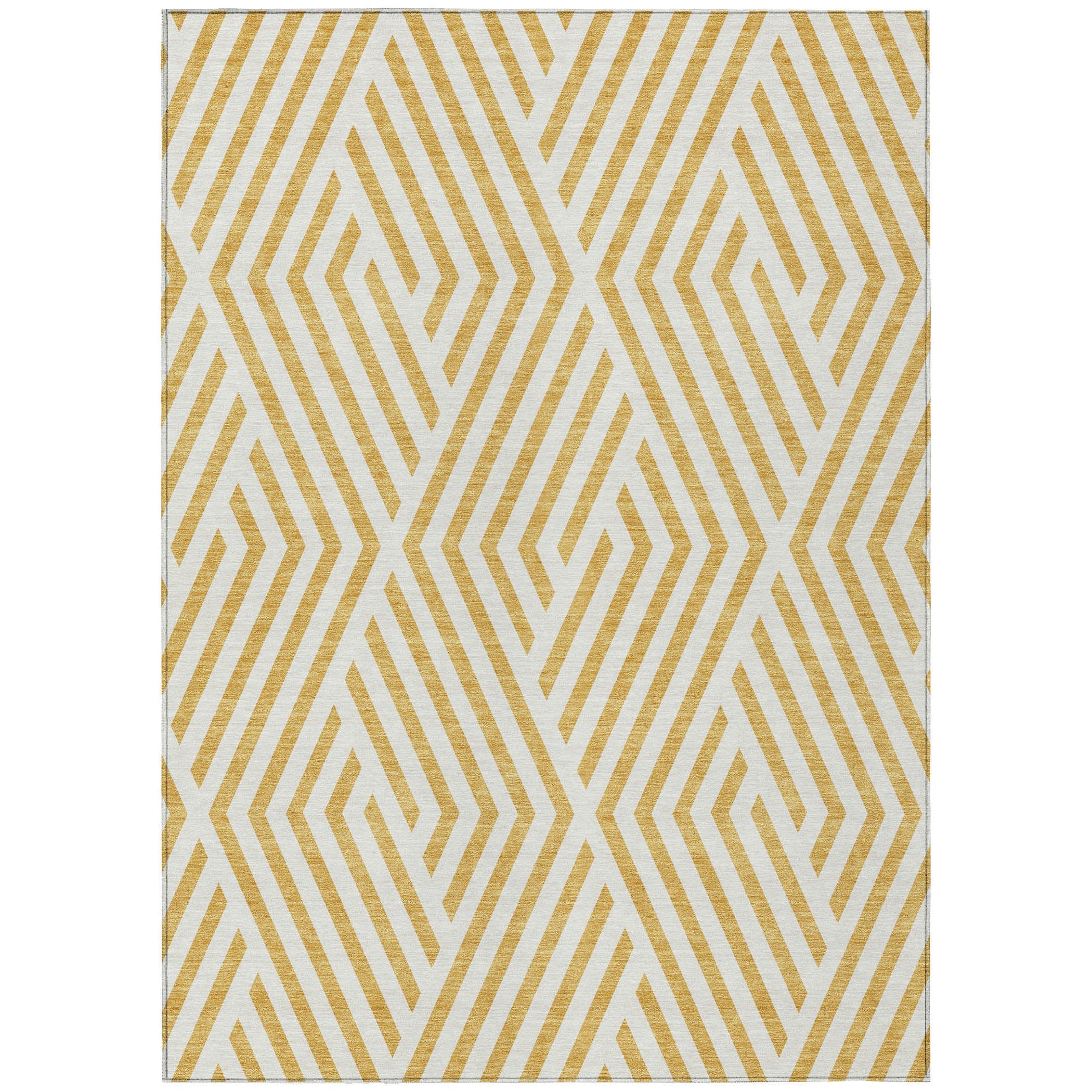 Addison Rugs Geometric Gold Washable Indoor-Outdoor Rug