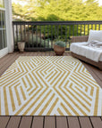 Addison Rugs Geometric Gold Washable Indoor-Outdoor Rug