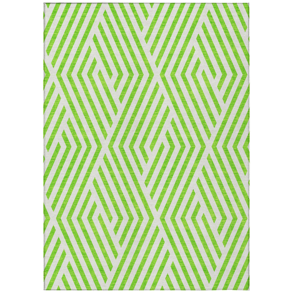 Addison Rugs Geometric Green Washable Indoor-Outdoor Rug