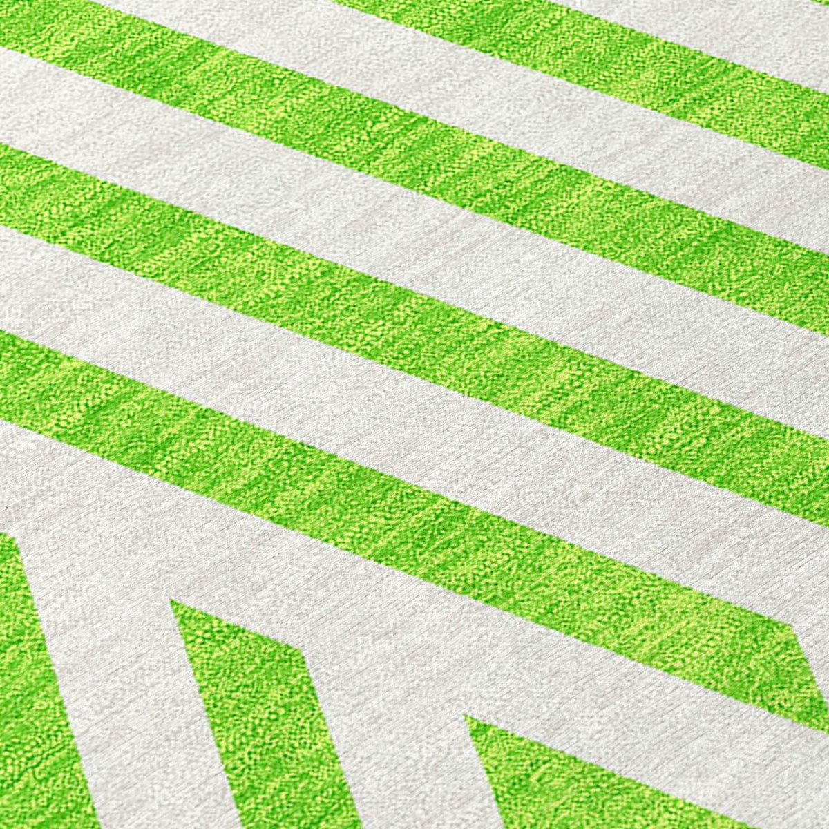 Addison Rugs Geometric Green Washable Indoor-Outdoor Rug