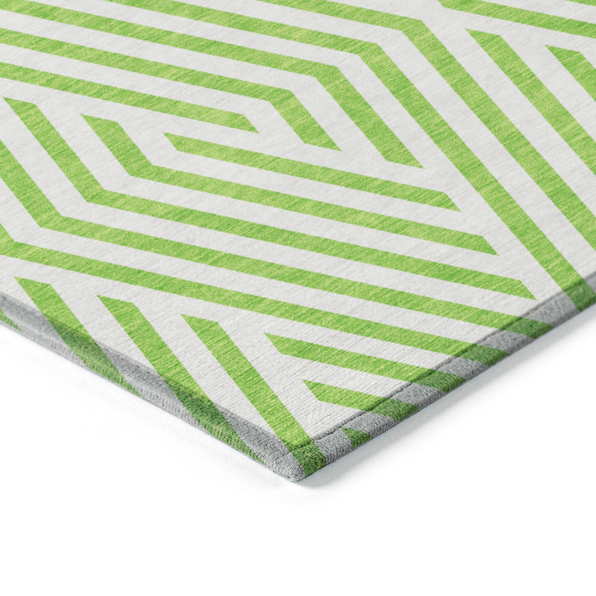 Addison Rugs Geometric Green Washable Indoor-Outdoor Rug