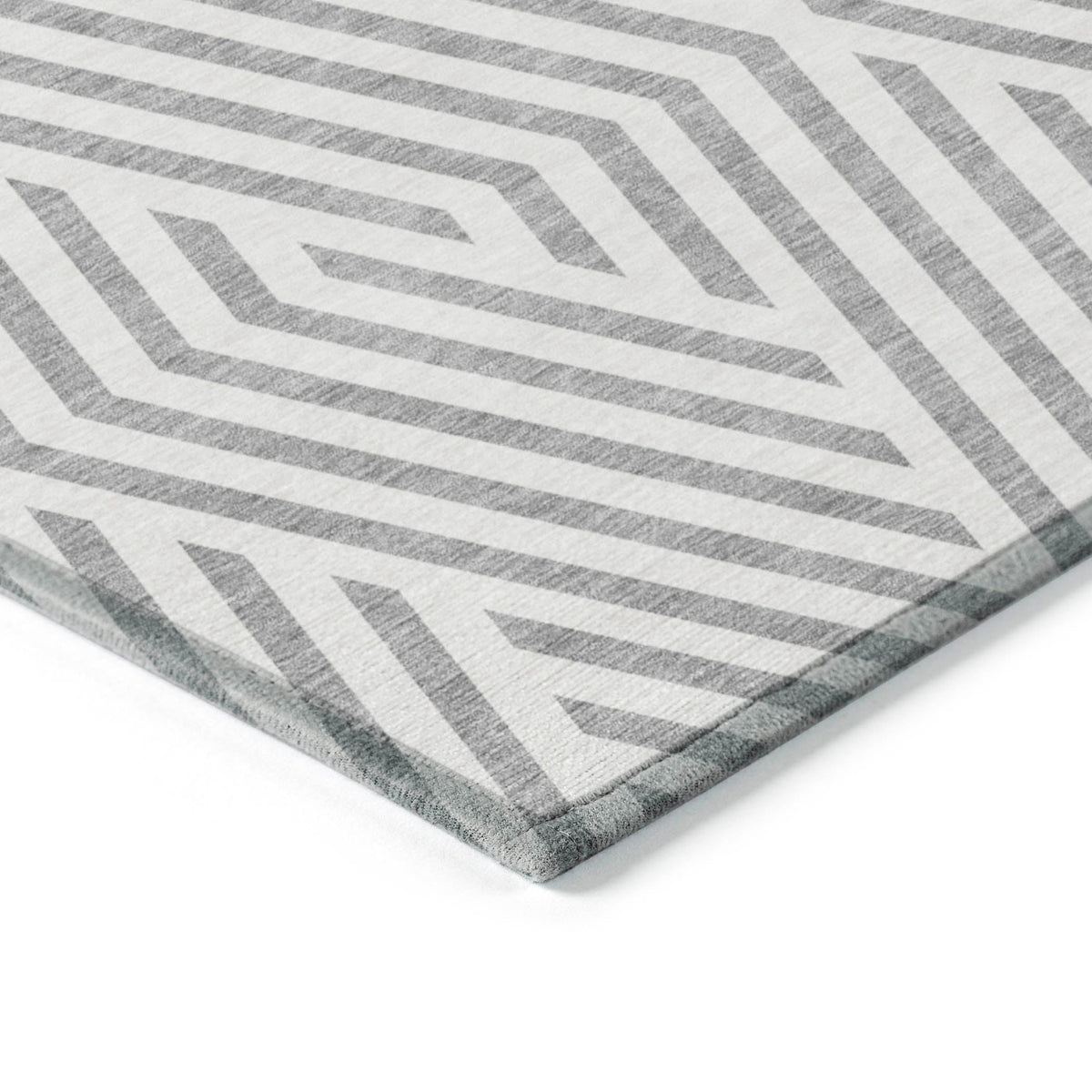 Addison Rugs Geometric Grey Washable Indoor-Outdoor Rug