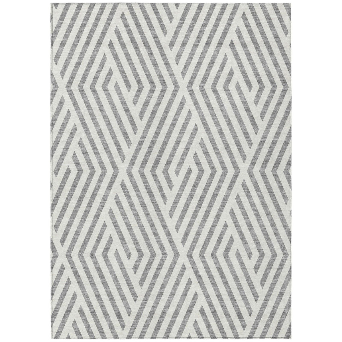 Addison Rugs Geometric Grey Washable Indoor-Outdoor Rug