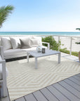 Addison Rugs Geometric Ivory Washable Indoor-Outdoor Rug