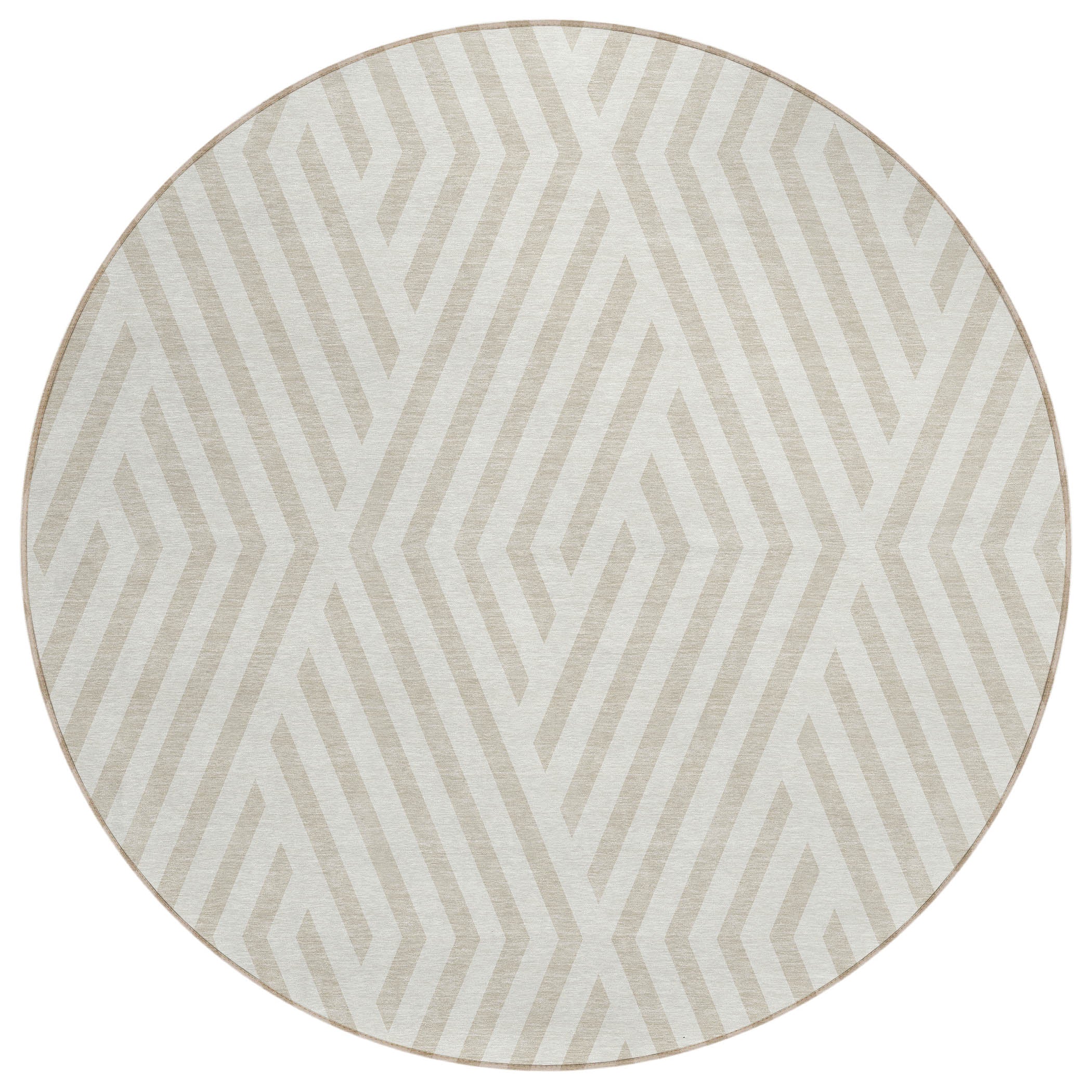 Addison Rugs Geometric Ivory Washable Indoor-Outdoor Rug