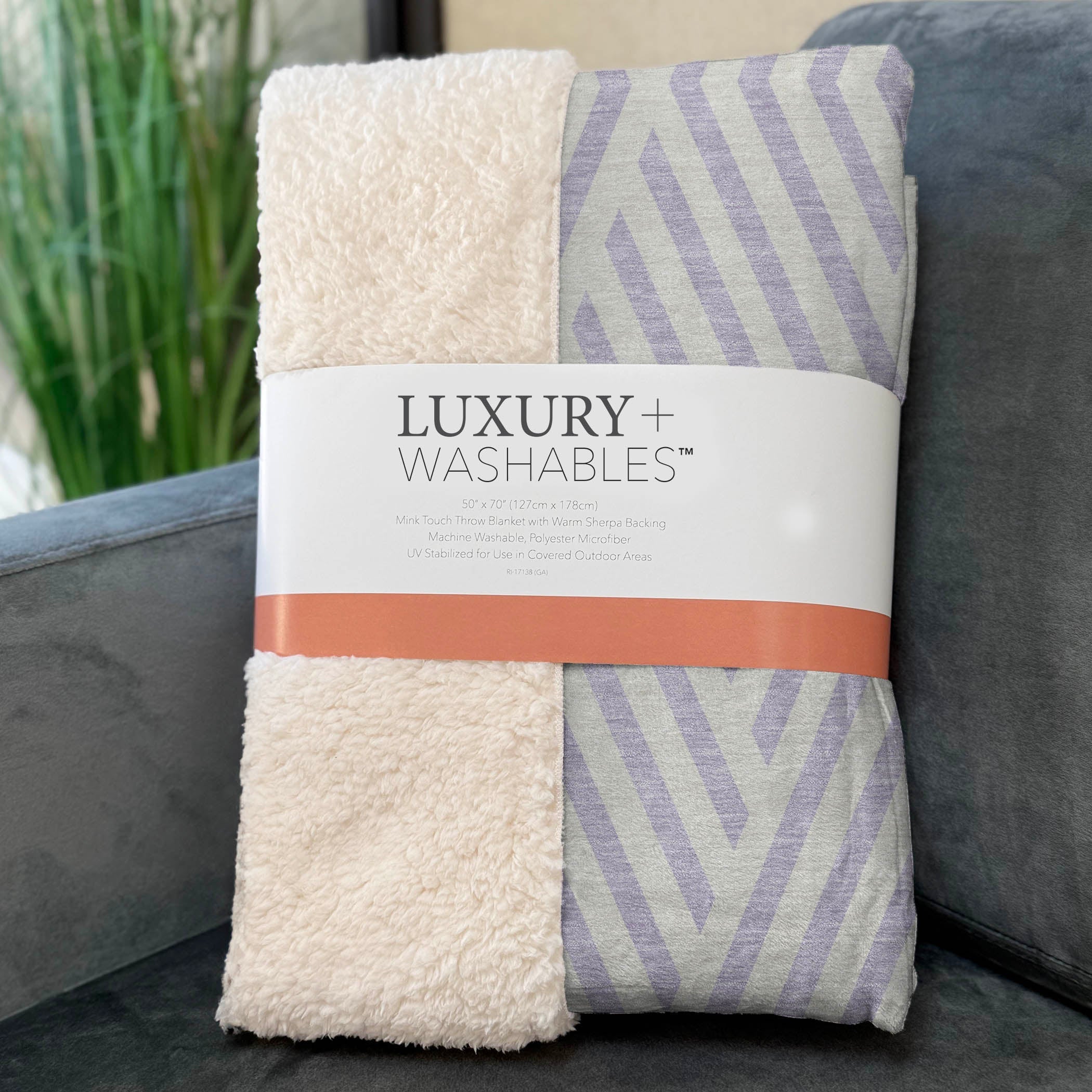 Addison Rugs Geometric Lavender Washable Indoor-Outdoor Rug
