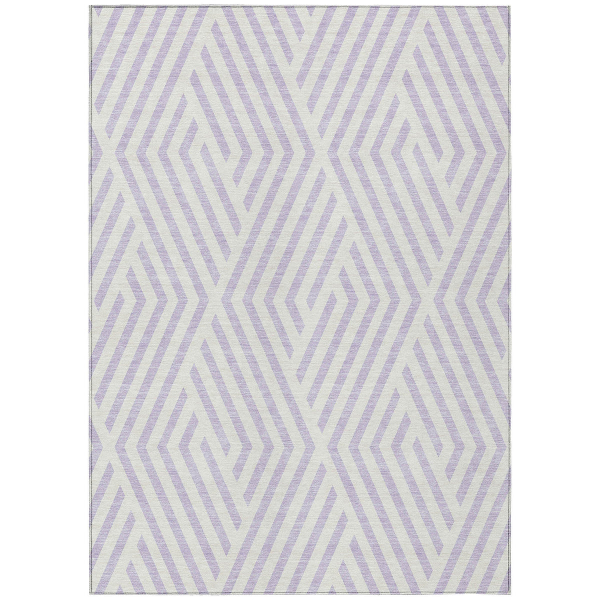 Addison Rugs Geometric Lavender Washable Indoor-Outdoor Rug