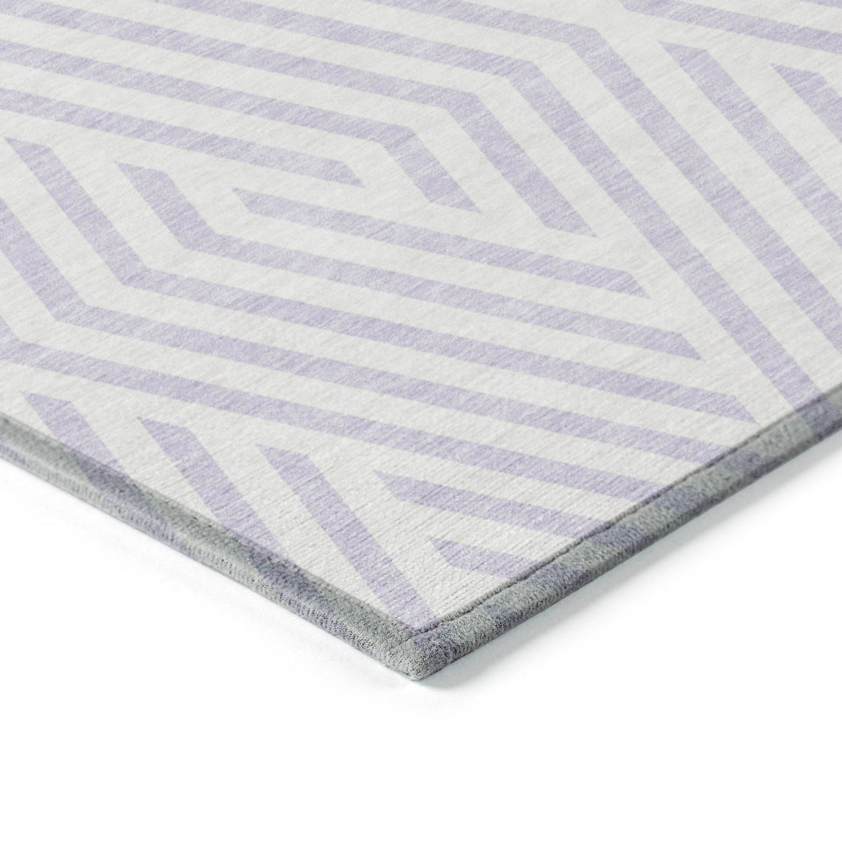 Addison Rugs Geometric Lavender Washable Indoor-Outdoor Rug