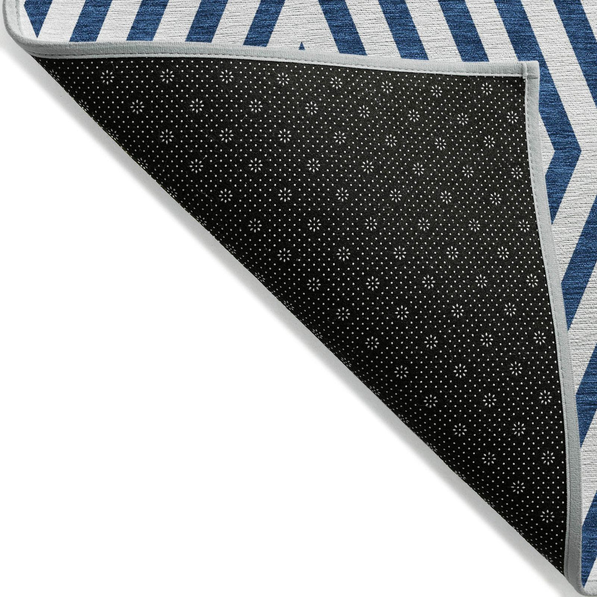 Addison Rugs Geometric Navy Washable Indoor-Outdoor Rug