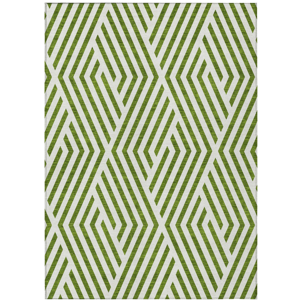 Addison Rugs Geometric Olive Washable Indoor-Outdoor Rug