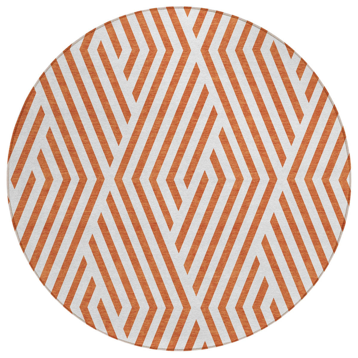 Addison Rugs Geometric Orange Washable Indoor-Outdoor Rug
