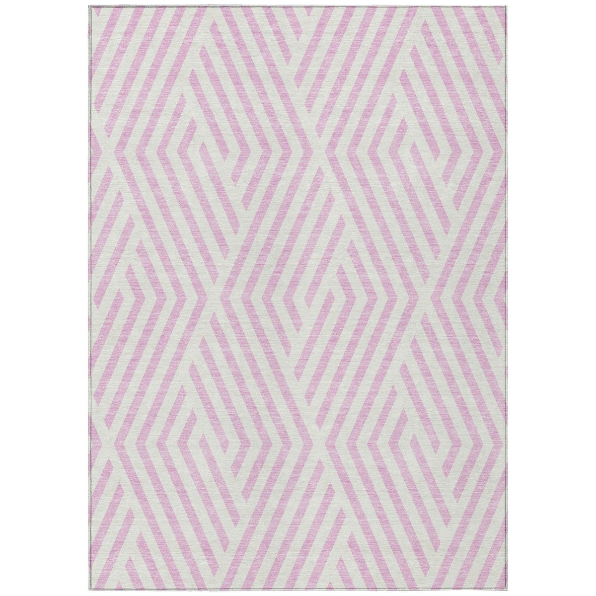 Addison Rugs Geometric Pink Washable Indoor-Outdoor Rug