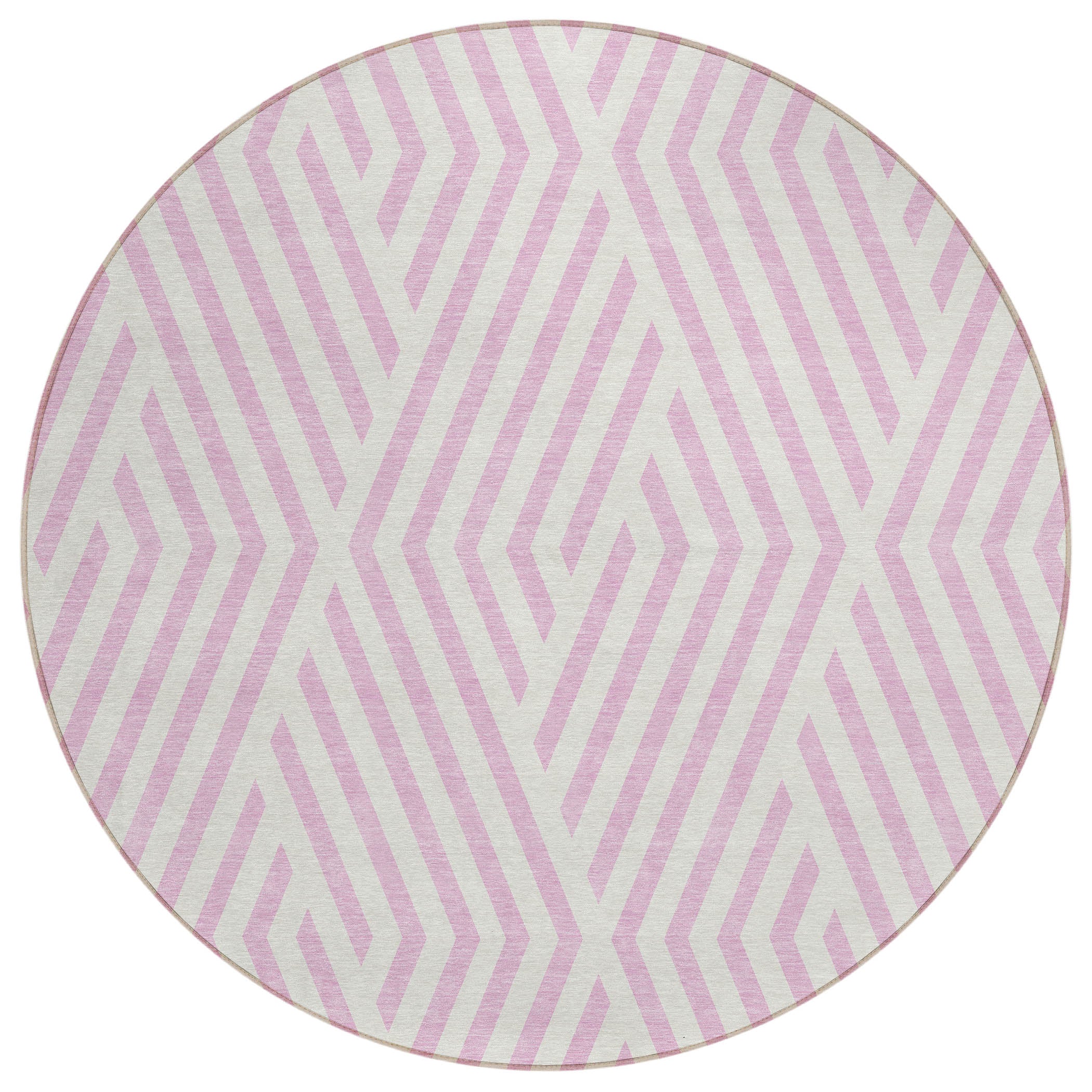 Addison Rugs Geometric Pink Washable Indoor-Outdoor Rug