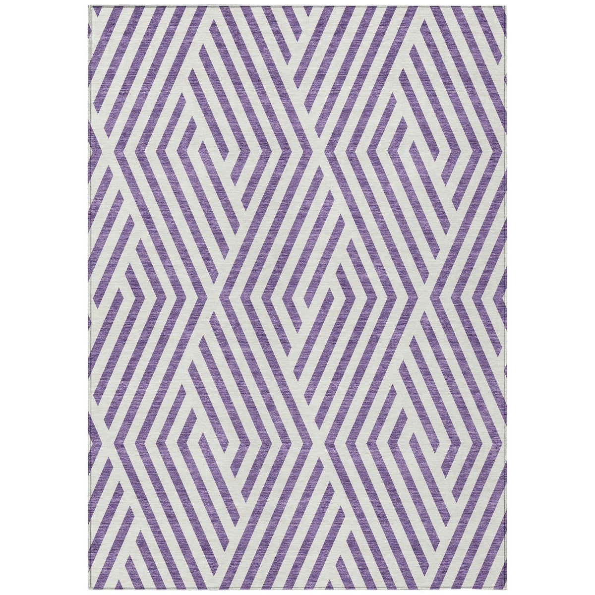 Addison Rugs Geometric Purple Washable Indoor-Outdoor Rug