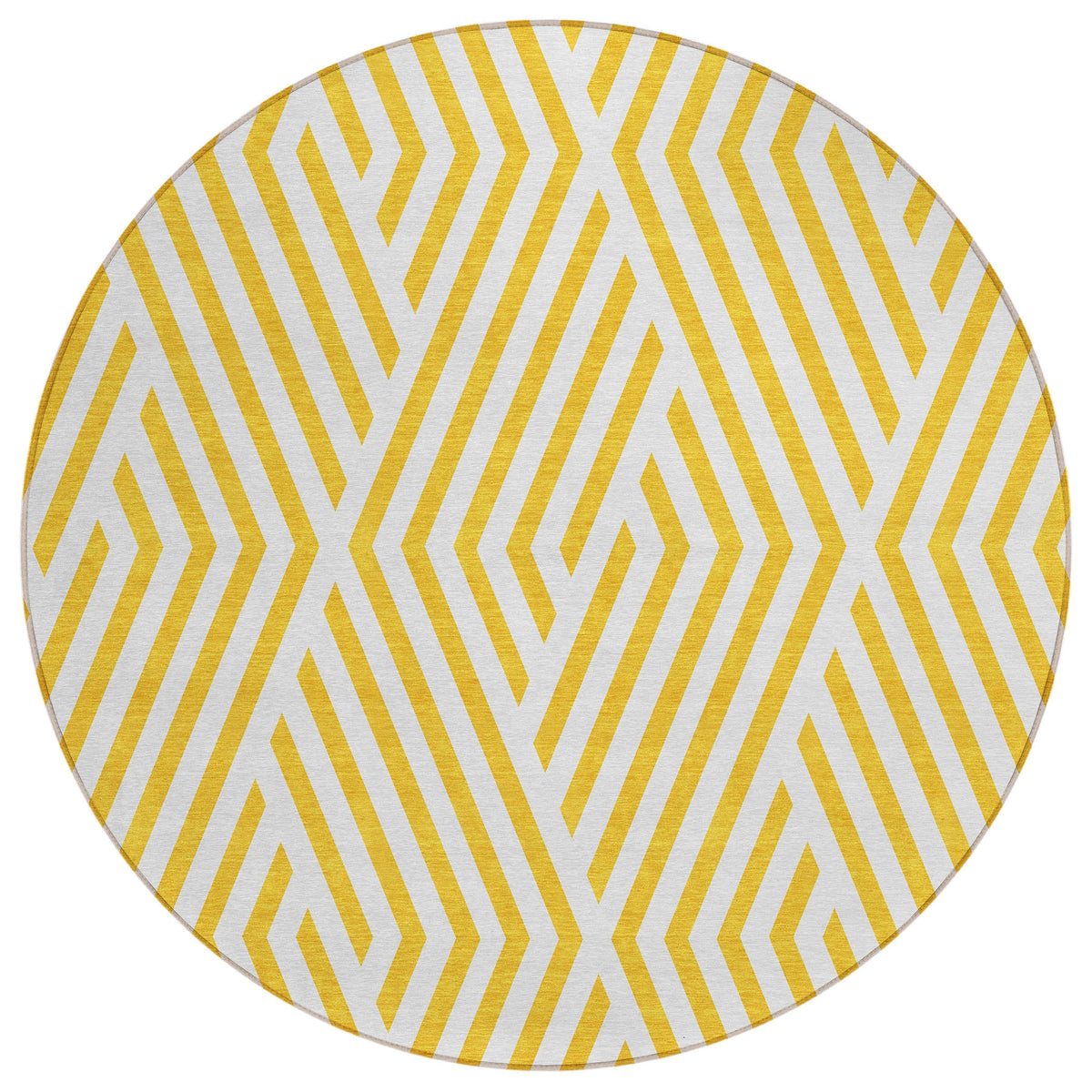Addison Rugs Geometric Yellow Washable Indoor-Outdoor Rug