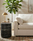 LH Home Geri Concrete Outdoor Side Table