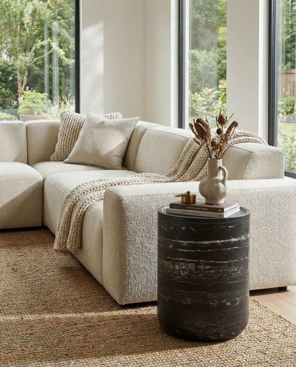 LH Home Geri Concrete Outdoor Side Table