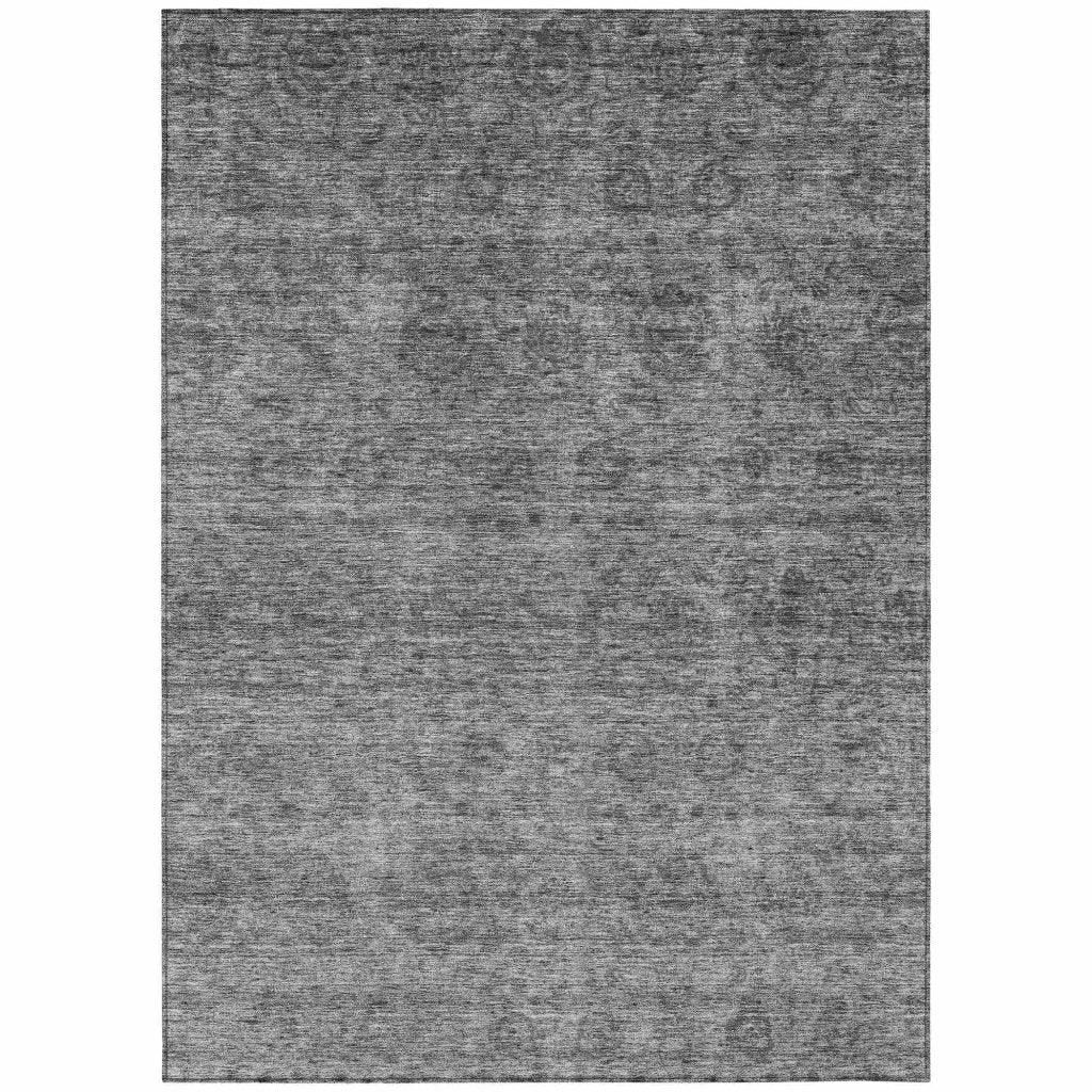 LOOMLAN Rugs Glenra Gray Washable Indoor-Outdoor Rug