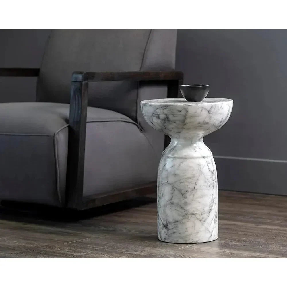 SUNPAN Goya Concrete Outdoor Round End Table
