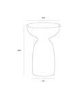 SUNPAN Goya Concrete Outdoor Round End Table