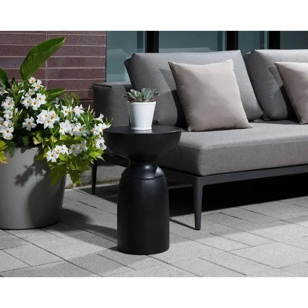 SUNPAN Goya Concrete Outdoor Round End Table