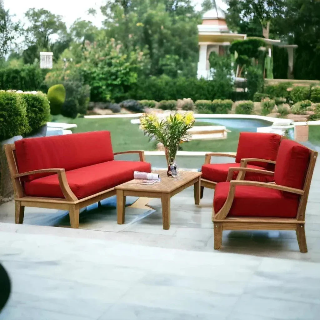 HiTeak Grande Rectangular Teak Outdoor Coffee Table