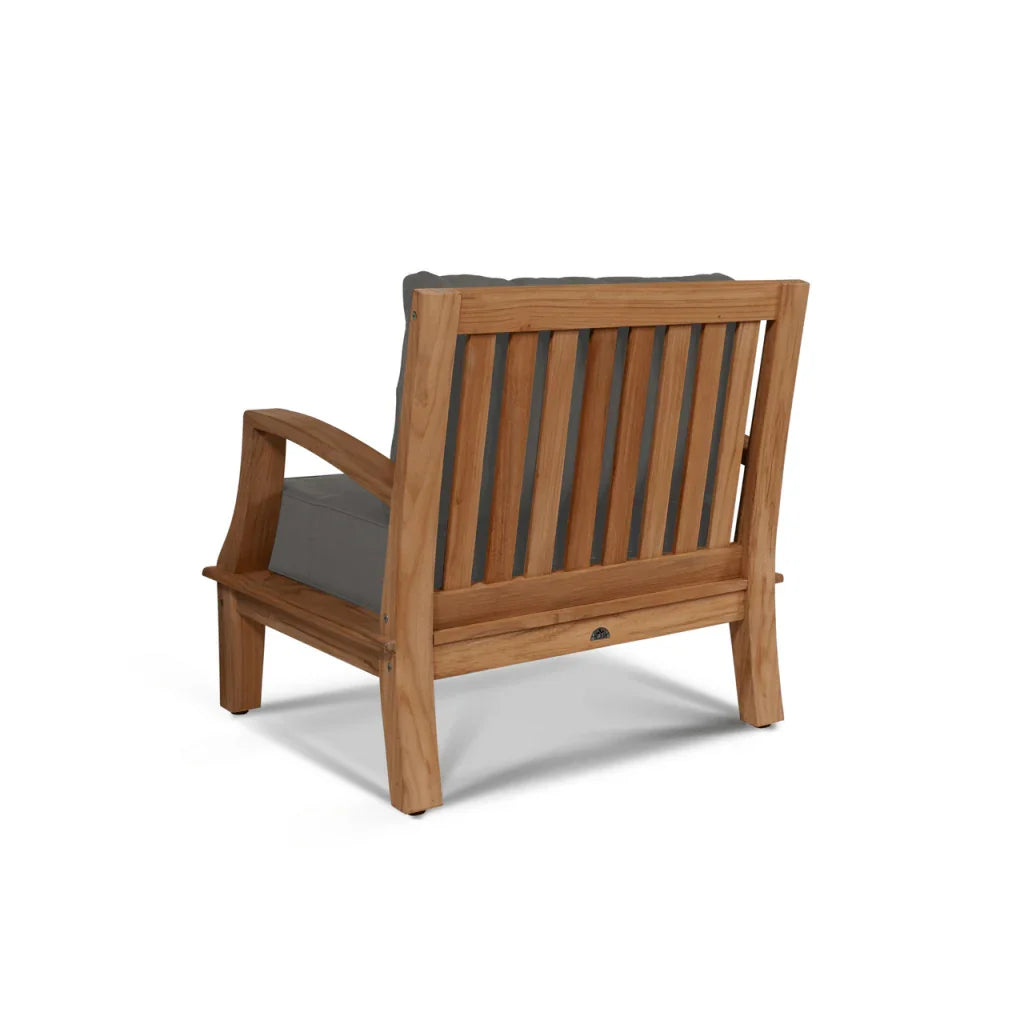HiTeak Grande Teak Patio Deep Sofa Set with Sunbrella 4PC