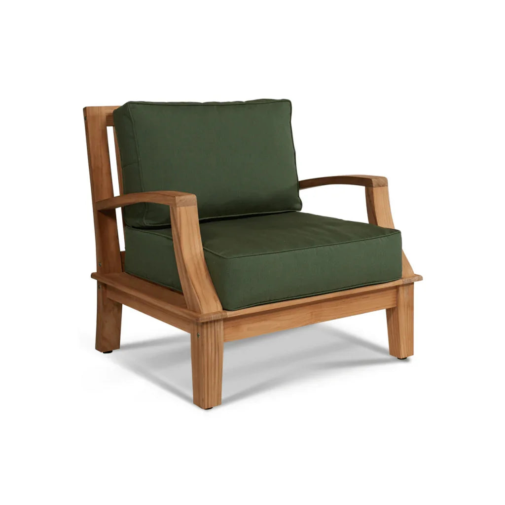 HiTeak Grande Teak Patio Deep Sofa Set with Sunbrella 4PC