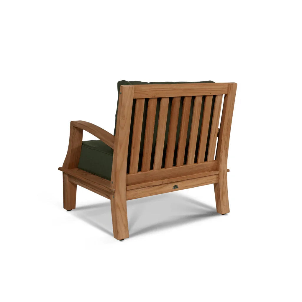 HiTeak Grande Teak Patio Deep Sofa Set with Sunbrella 4PC