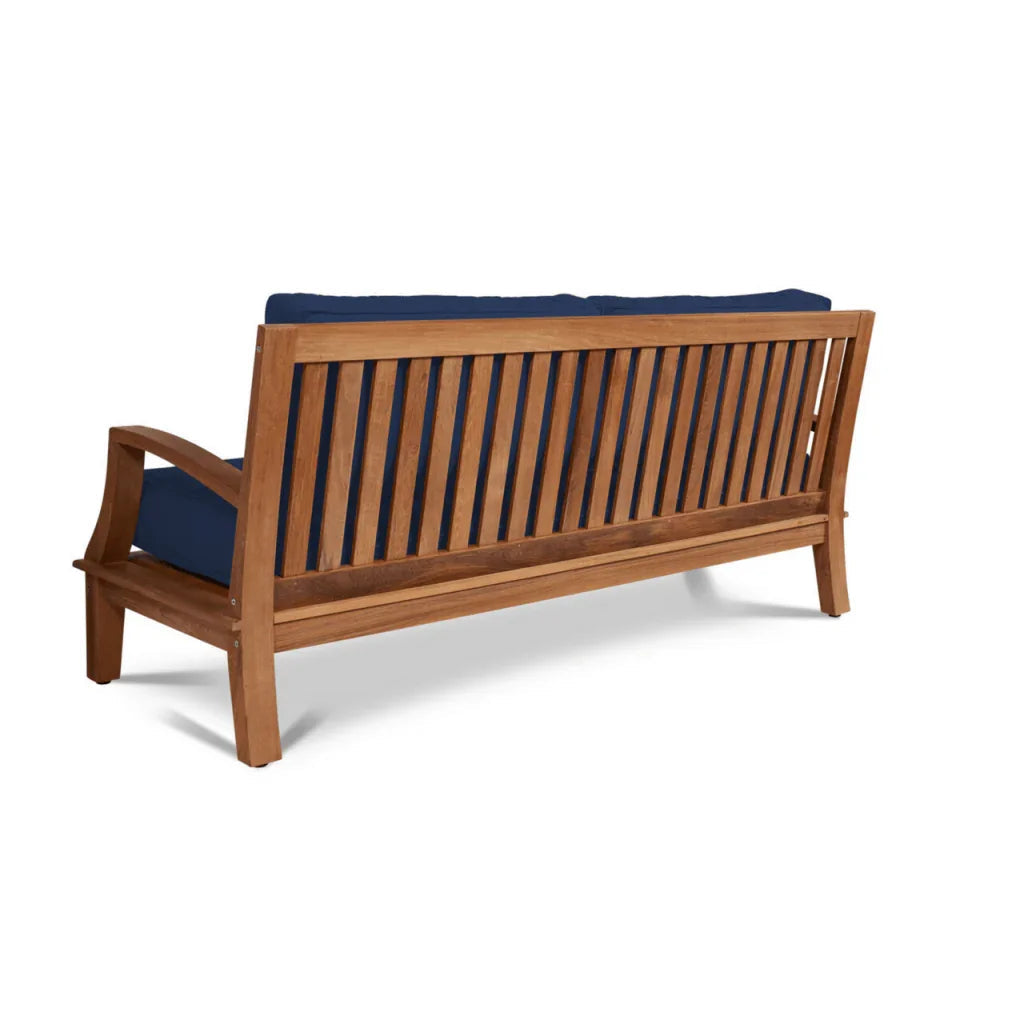HiTeak Grande Teak Patio Deep Sofa Set with Sunbrella 4PC