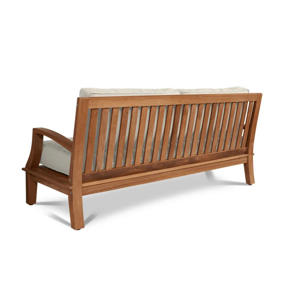 HiTeak Grande Teak Patio Deep Sofa Set with Sunbrella 4PC