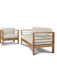 SoHo Three Person Patio Sofa with Sunbrella Cushion