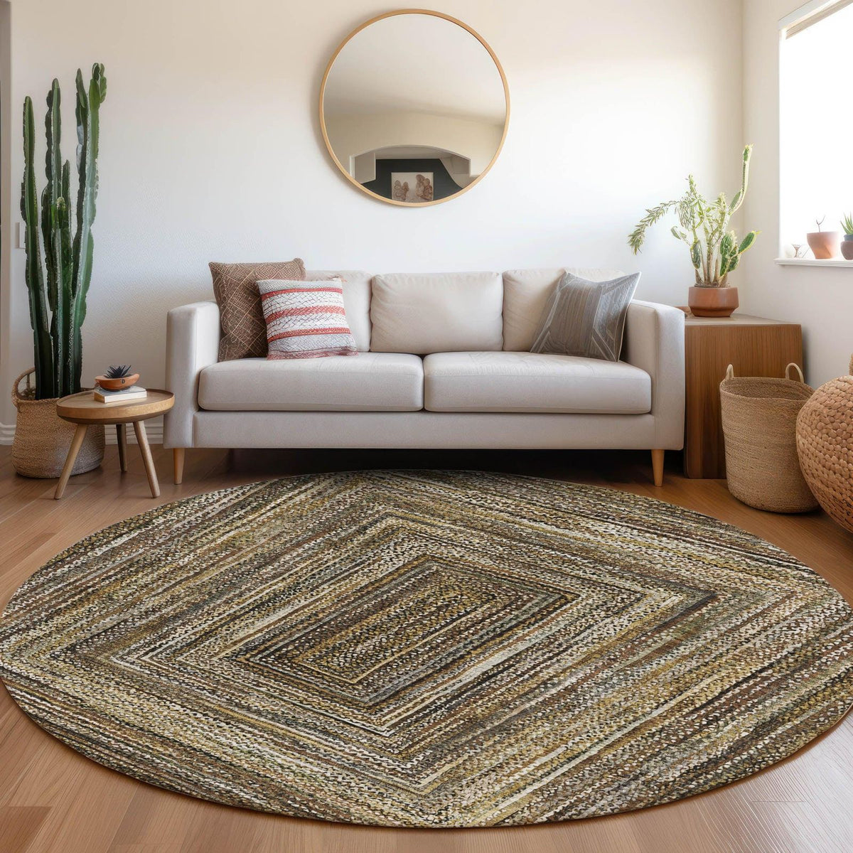 Addison Rugs Haelanor Brown Washable Indoor-Outdoor Rug