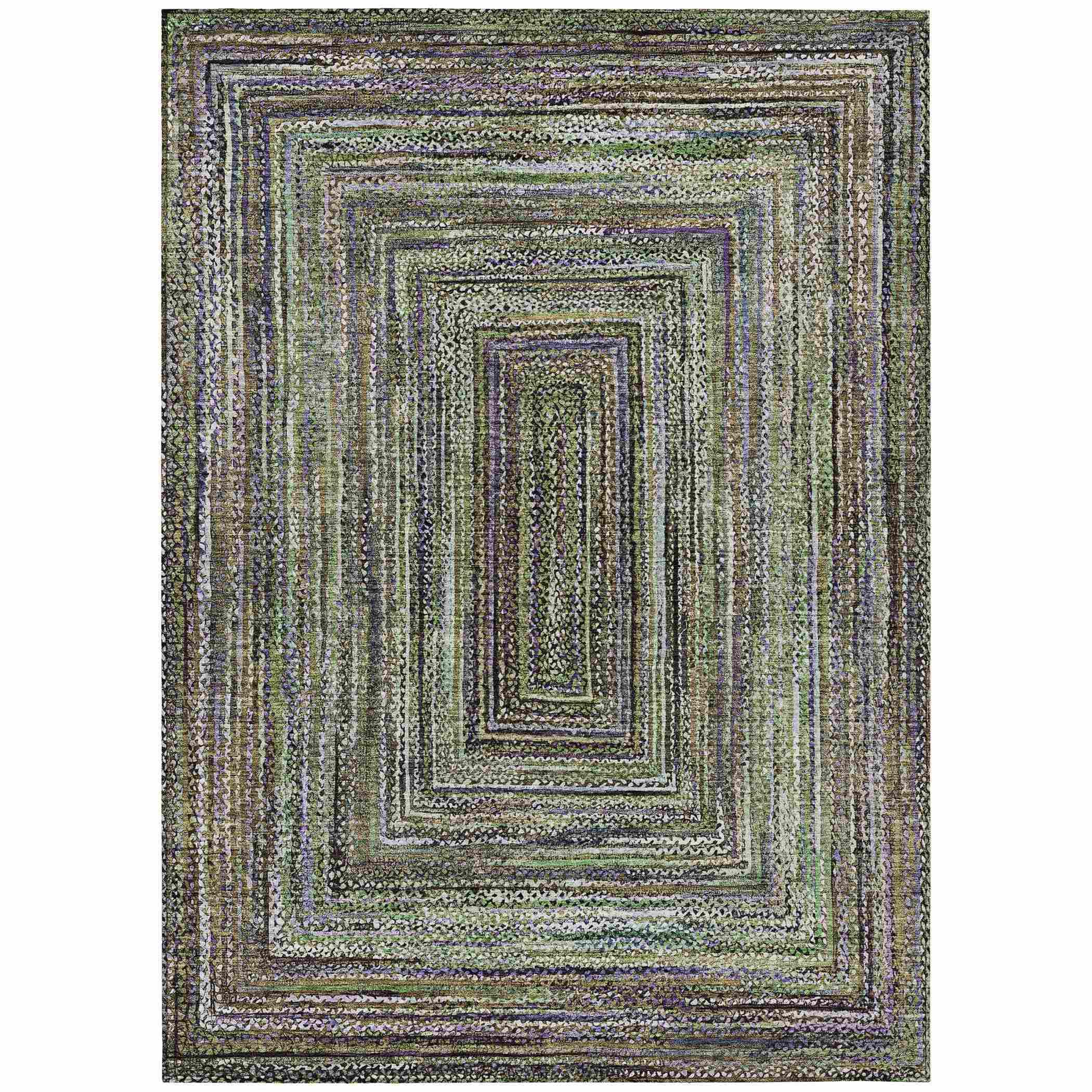 Addison Rugs Haelanor Green Washable Indoor-Outdoor Rug