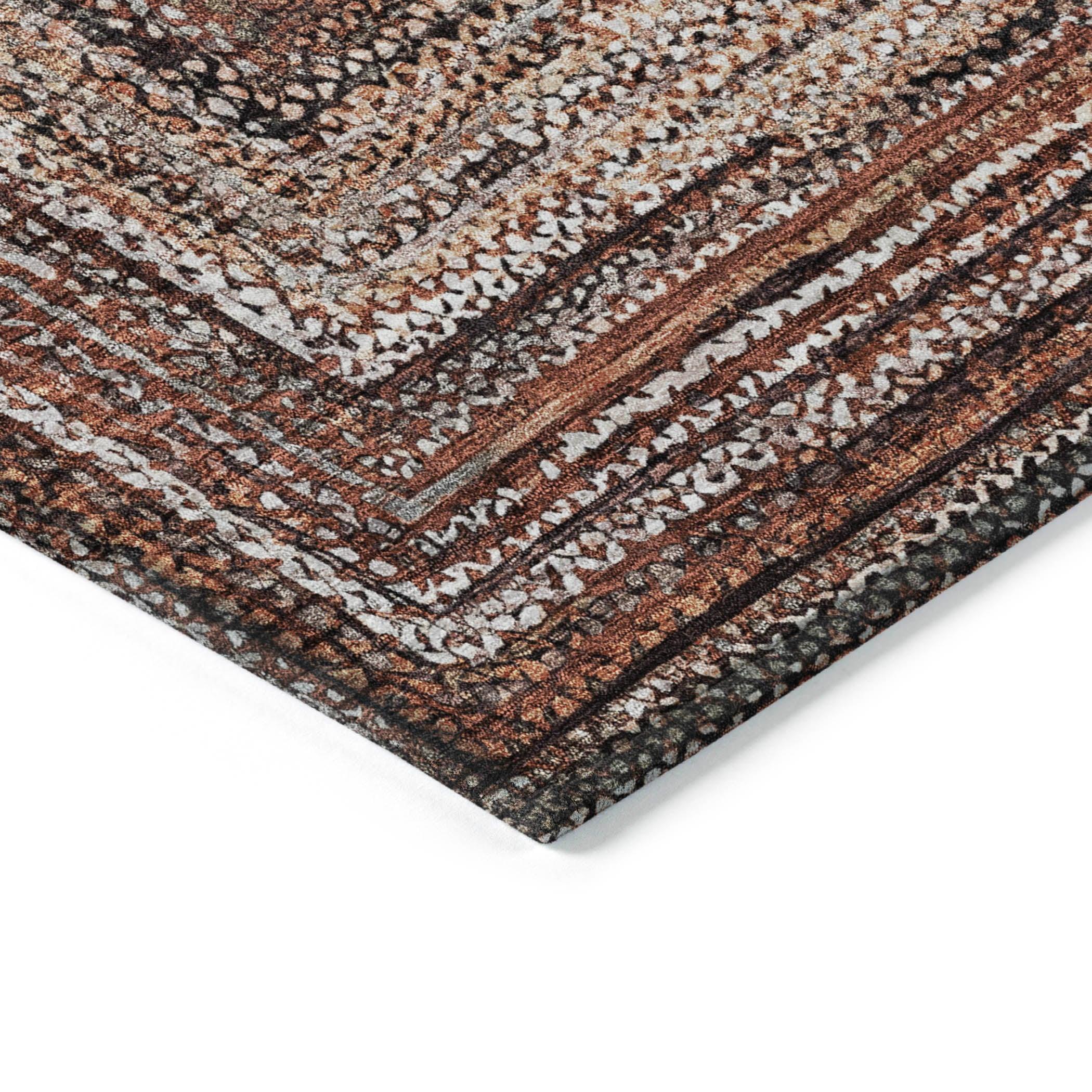 Addison Rugs Haelanor Orange Washable Indoor-Outdoor Rug